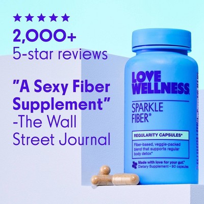 Love Wellness Sparkle Fiber Vegan Dietary Supplements 90ct