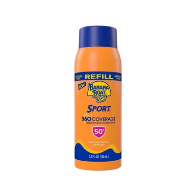 Banana Boat Sport 360 Coverage Advanced Control Mist Sunscreen Refill SPF 50 5.5 fl oz - Imperfect Container