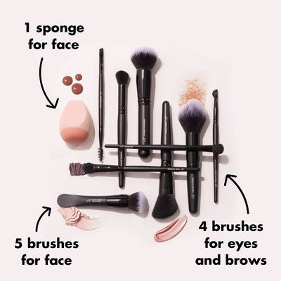 e.l.f. Ten Out of Ten Makeup Brush Set 10ct