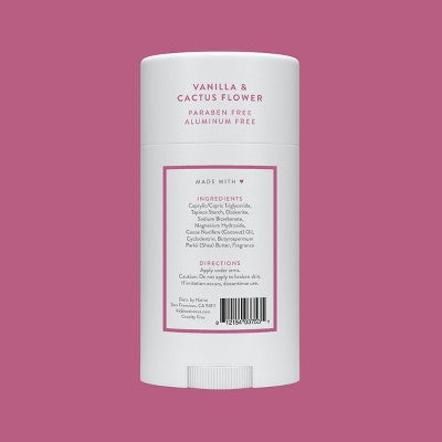 Native Solid Deodorant for Women & Men - Vanilla & Cactus Flower 2.65oz