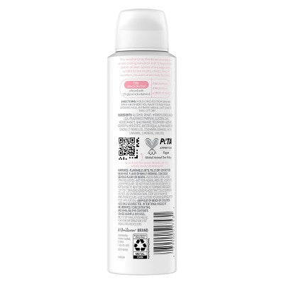 Dove Whole Body Deodorant Spray Raspberry & Rose Aluminum-Free 4oz