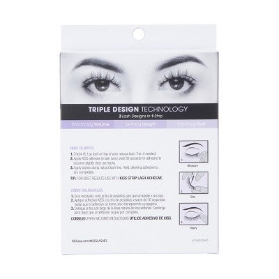 KISS Products Lash Couture 3D Push-Up False Eyelashes Babydoll 4ct