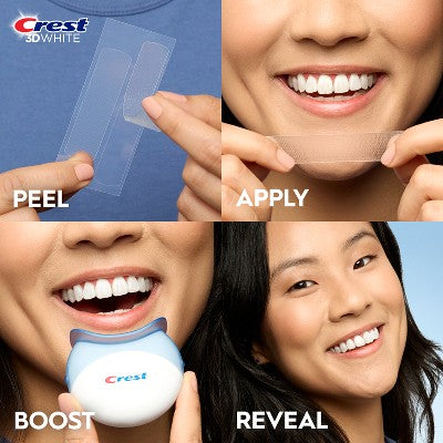Crest 3DWhitestrips Sensitive + LED Light At-Home Whitening Kit