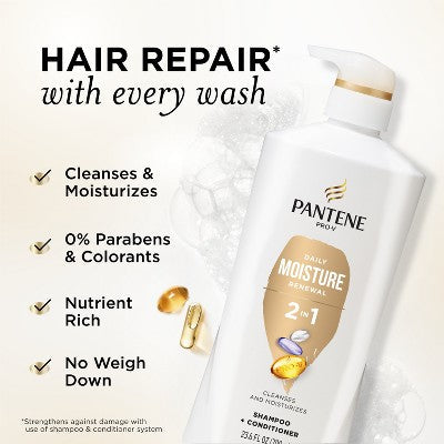 Pantene Pro V Daily Moisture Renewal 2-in-1 Shampoo & Conditioner 23.6 fl oz