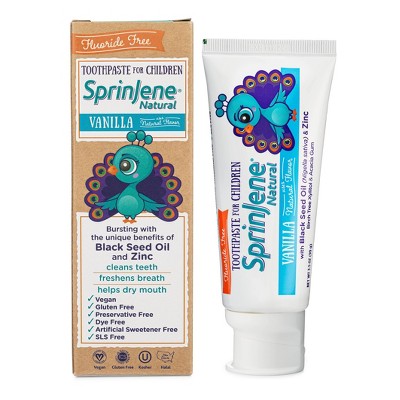 SprinJene-Natural-Kids-Fluoride-Free-Toothpaste-Vanilla-3.5oz-Imperfect-Box-Toothpaste