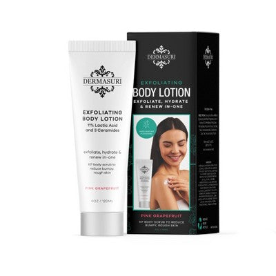 Dermasuri-Exfoliating-Body-Lotion-Pink-Grapefruit-4oz-New-Lotions-&-Moisturizers
