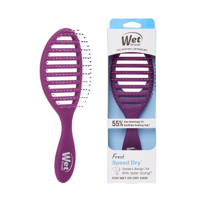 Wet Brush Speed Dry Detangler Hair Brush Frost Purple - Imperfect Box