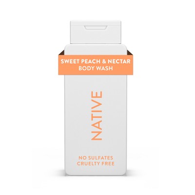 Native Body Wash Sweet Peach & Nectar Sulfate Free 18 fl oz