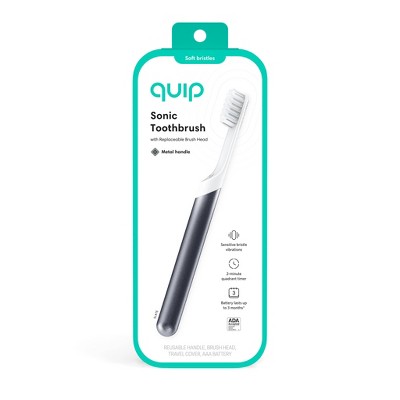 Quip Sonic Electric Metal Toothbrush and Travel Case Slate - Imperfect Box