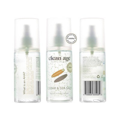 Clean Age Cedar & Sea Salt AHA Deodorant + Body Spray for Teens 4 fl oz