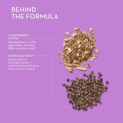 HUM Nutrition Hormone Balance Vegan Capsules 60ct for PMS Relief and Mood Support