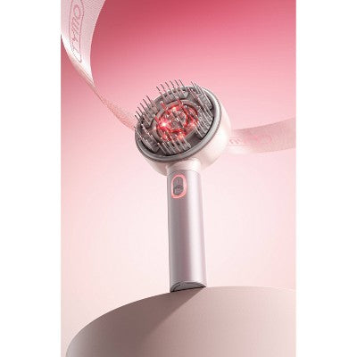 TYMO Trithera Scalp Therapy Red-Light Massage Brush Champagne Pink