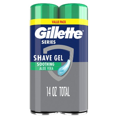 Gillette Series Sensitive Soothing Aloe Vera Men's Shave Gel 7oz 2-Pack