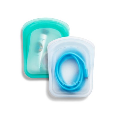 Stasher Reusable Silicone Travel Accessories Bag Set - 2 Pack