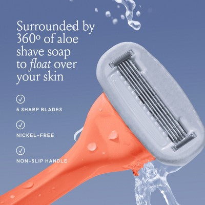 Billie Women's Malibu Razor Kit 1 Handle + Magnetic Holder + 2 Blade Refills