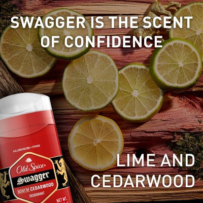 Old Spice Red Collection Solid Deodorant for Men Swagger Scent 2 Pack