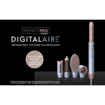 InfinitiPRO by Conair DigitalAIRE Plus Hair Straightener with Multipurpose Attachments