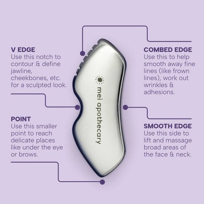 Mei Apothecary Stainless Steel Lifting Gua Sha Tool