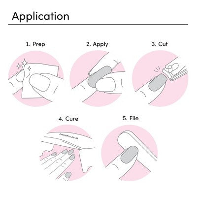 Dashing Diva Glaze Semi-Cured Gel Nail Polish Strips Starter Kit Powder Pink 32ct