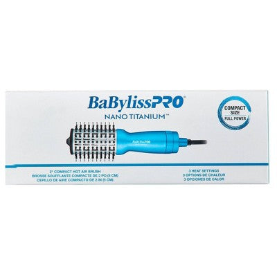 BaBylissPRO Nano Titanium Compact Hot Air Straightening Brush Blue