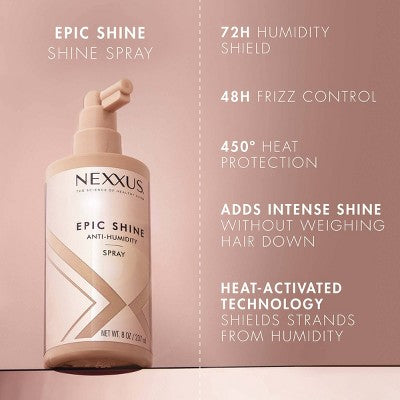 Nexxus Anti-Humidity Epic Shine Hair Spray 8oz - Imperfect Container