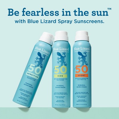 Blue Lizard Sensitive Mineral Sunscreen Spray SPF 50+ 5 oz - Imperfect Container