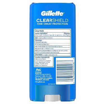 Gillette 72 Hours Sweat Protection Clear Gel Antiperspirant & Deodorant for Men Power Rush 2pk 3.8oz