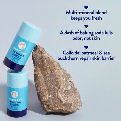 Megababe The Geo Deo Multi-Mineral Daily Solid Deodorant - 2.6oz