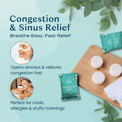 Body Restore Shower Steamers with 100% Natural Eucalyptus & Mint Oils