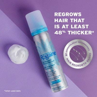Women’s Rogaine 5% Minoxidil Foam for Hair Thinning and Regrowth 2.11oz