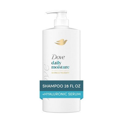 Dove Beauty Daily Moisture Hair Shampoo with Hyaluronic Serum & Bio-Protein Care 28 fl oz