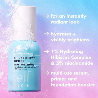 e.l.f. SKIN Holy Hydration! Thirst Burst Moisturizer Drops 1 fl oz - Imperfect Box