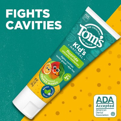 Tom's of Maine Kid's Toothpaste Orange-Mango 5.1oz 3ct Imperfect Box