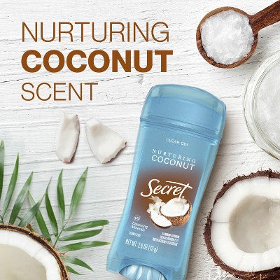 Secret Fresh Clear Gel Antiperspirant & Deodorant Coconut Scent 2.6oz