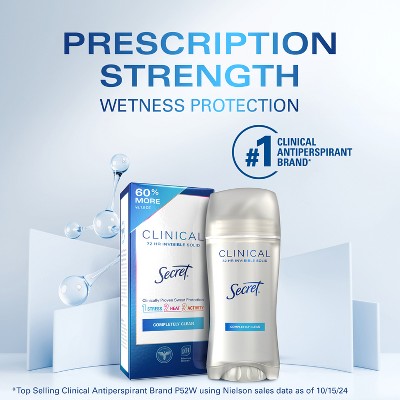 Secret Clinical Strength Completely Clean Invisible Antiperspirant 2.6oz