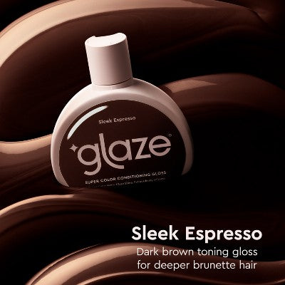 Glaze SuperGloss Color Conditioning Hair Gloss Brunette Sleek Espresso Brown 6.4 fl oz