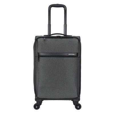 Skyline 24" Medium Checked Softside Luggage Spinner Suitcase Zip Closure