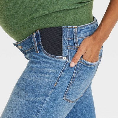 Isabel Maternity by Ingrid & Mid Rise Straight Fit Full Straight-Leg Jeans