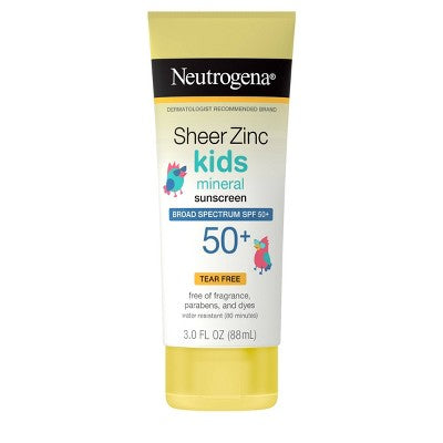 Neutrogena-Sheer-Zinc-Kids-Sunscreen-Lotion-SPF-50-3-fl-oz-New-Sunscreen