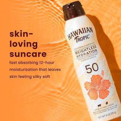 Hawaiian Tropic Silk Hydration Weightless Sunscreen C-Spray SPF 50 6oz