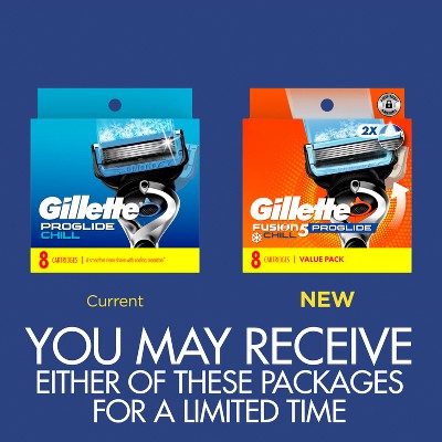 Gillette ProGlide Chill Razor Refills for Men 8 Blade Refills