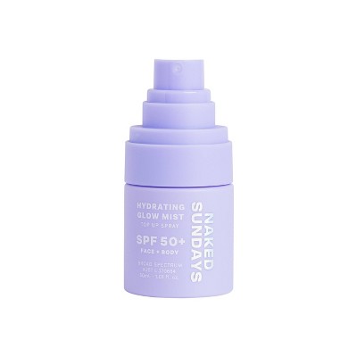 Naked Sundays Hydrating Glow Mini Mist Sunscreen Top Up Spray - SPF 50+ - 30ml