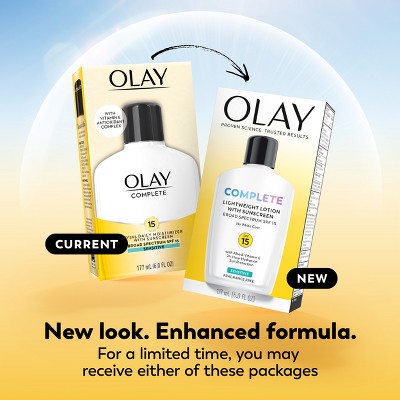 Olay Complete Face Lotion Moisturizer with Sunscreen Sensitive Skin SPF 15 6 fl oz - Missing Box