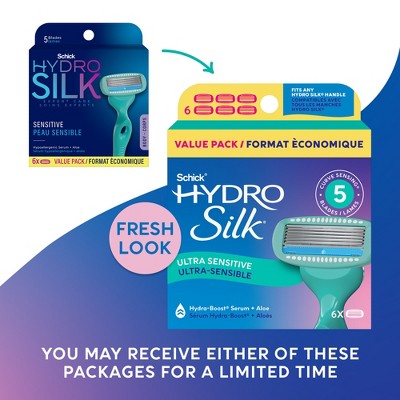 Schick Hydro Silk Sensitive Women's Razor Blade Refills 6 ct