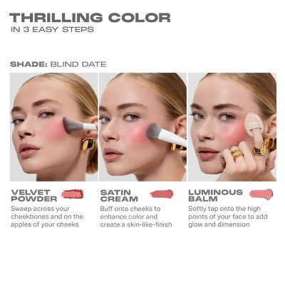 Morphe Cheek Thrills Multi-Finish Face Trio Beach Bonfire 10.8g - IMPERFECT BOX