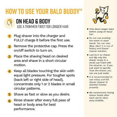 The Cut Buddy Bald Buddy Electric Cordless Head Shaver