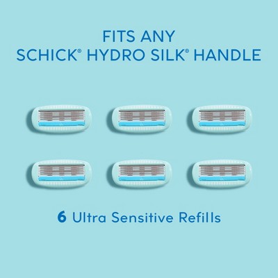 Schick Hydro Silk Sensitive Women's Razor Blade Refills 6 ct