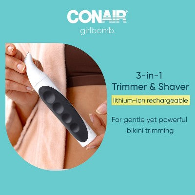 Conair Girlbomb Cordless Rechargeable Bikini Trimmer 6pc