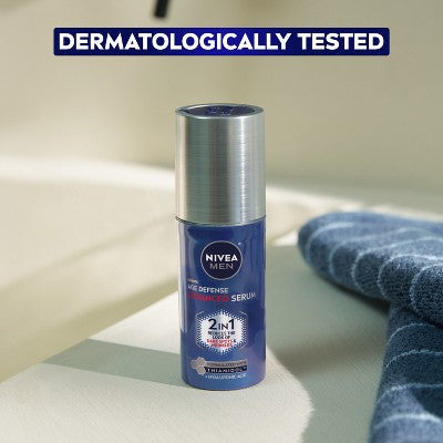 NIVEA Men Age Defense Advanced Face Serum 1.0 fl oz Imperfect Box