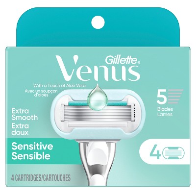 Venus Deluxe Smooth Sensitive Women Razor Blade Refills 4ct